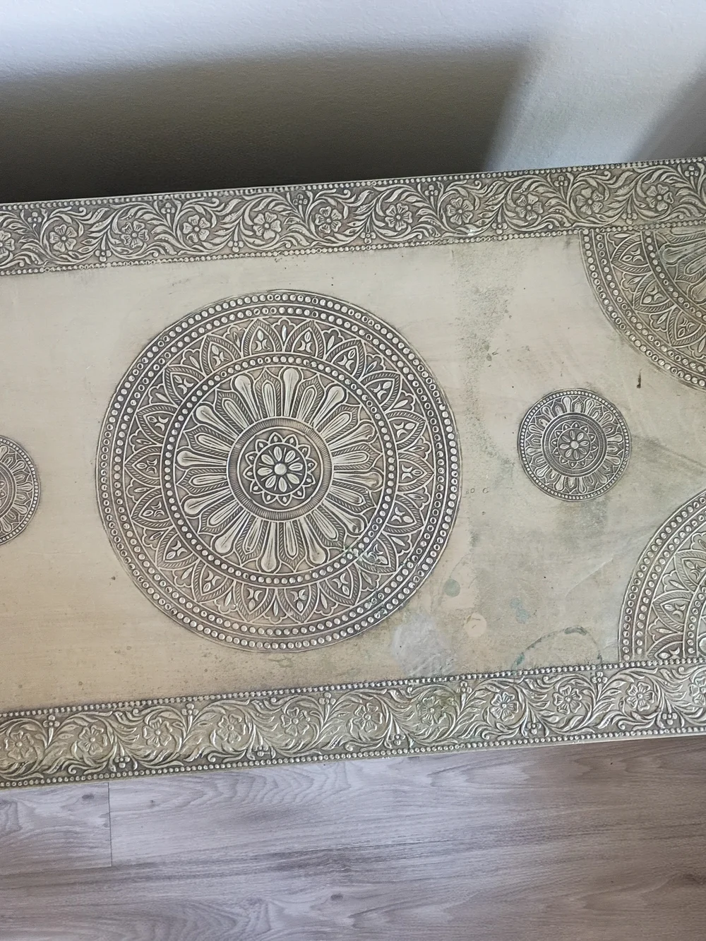 Silver Embossed 3-Drawer Dresser